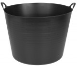 Găleată Strend Pro Flexi, negru, construcție, cu urechi, 46,5x37 cm, 42 litri
