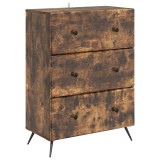 vidaXL Dulap cu sertare Stejar fumuriu 66 x 34,5 x 90 cm 895530