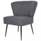 vidaXL Scaun cocktail, gri &icirc;nchis, material textil 244096