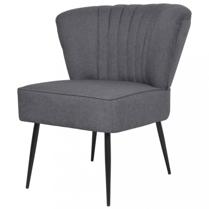vidaXL Scaun cocktail, gri &icirc;nchis, material textil 244096