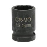 Cheie tubulara de impact bihexagonala 19 mm, 1/2 inch, Cr-Mo, Breckner Germany