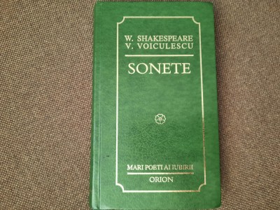 VASILE VOICULESCU W SHAKESPEARE SONETE,EDITIE BIBLIOFILA foto