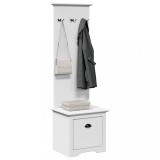 VidaXL Dulap de hol cu c&acirc;rlige &bdquo;BODO&rdquo; Alb 50x40x157 cm