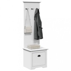 vidaXL Dulap de hol cu c&acirc;rlige &bdquo;BODO&rdquo; Alb 50x40x157 cm