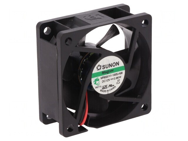 Ventilator DC axial 12V 60x60x25mm 39,72m3/h 27dBA