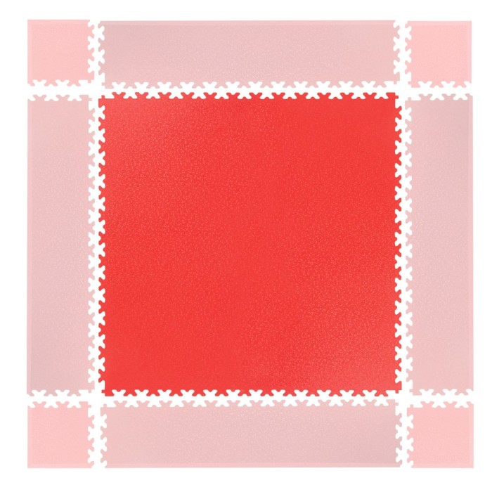 COVOR DE PROTECTIE PUZZLE INSPORTLINE SIMPLE ROSU,
