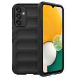 Husa pentru samsung galaxy a13 5g / a04s, antisoc, margini striatii, magic shield, black