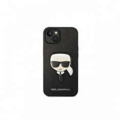 Husa iPhone 14 Plus Karl Lagerfeld Saffiano Karl's Head Black