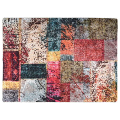 vidaXL Covor lavabil, mozaic multicolor, 120x180 cm, antiderapant foto
