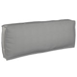 vidaXL Pernă pentru spătar din paleți cu pernă Gri 120 x 40 x 12 cm