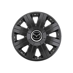 Set 4 Capace Roti 15 inchi (R15) Cosmos Negru, Compatibile cu Mazda foto