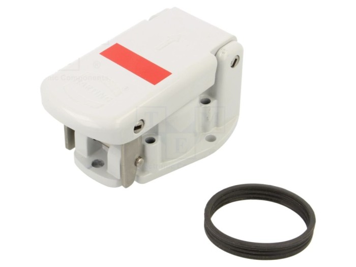Conector cu clichet, IP69K, drept