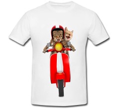 Tricou &amp;quot; Pisici pe scuter &amp;quot; foto