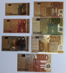 Bancnote euro aur foto