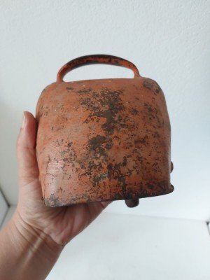 Talanga veche de tabla Clopot / clopotel pentru animale, 14cmx13cm foto