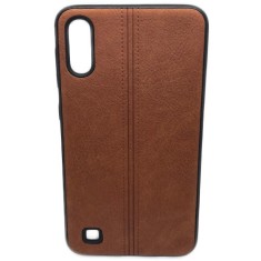 Husa telefon Silicon Samsung A70 a705 brown leather