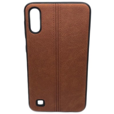 Husa telefon Silicon Samsung A50 A505 A30S A307 brown leather foto