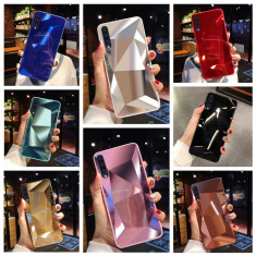 Husa tip oglinda cu model geometric 3D Prism pt Samsung Galaxy A10 / A40 / A50 foto