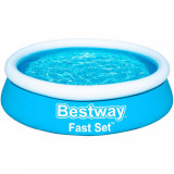 Bestway Piscina gonflabilă Fast Set, albastru, 183x51 cm, rotundă