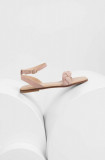 Cumpara ieftin Answear Lab sandale din piele intoarsa femei, culoarea roz