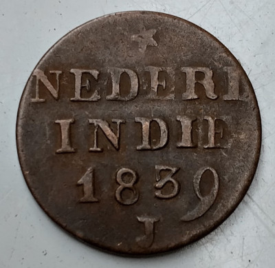Moneda - Indiile de Est Neerlandeze - 1 Cent 1839 - J foto