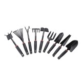 Set 9 Unelte de Gradina, pentru Plantare Prelucrare Sol si Ingrijire Plante, Material PVC si cardboard, 25 x 14.5 cm, negru