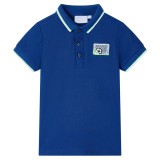 Tricou polo pentru copii, albastru &icirc;nchis, 116, vidaXL