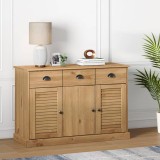 VidaXL Servantă cu sertare VIGO, 113x40x75 cm, lemn masiv de pin