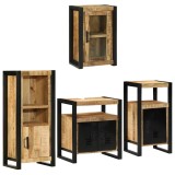 Cumpara ieftin Set de mobilier pentru baie 4 buc. Maro 55 x 35 x 60 cm