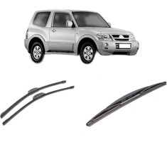 Set 3 stergatoare MITSUBISHI PAJERO CLASSIC (V2W, V6W, V7W) 2001-2006, pentru parbriz si luneta, Bosch Twin-Aerotwin