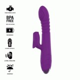 INTENSE - IGGY MULTIFUNCTION RECHARGEABLE VIBRATOR UP &amp; DOWN WITH CLITORAL STIMULATOR PURPLE