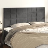 vidaXL Tăblii de pat, 4 buc, gri &icirc;nchis, 90x5x78/88 cm, catifea