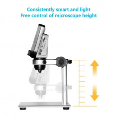 Microscop digital 🔬📺📶🔋👷🥼👨‍🏫acumulator,stand,ecran