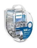 Set 2 Becuri Auto Halogen Philips H4 WhiteVision Ultra, 12V, 60/55W