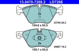 ATE 13.0470-7268.2 ATE Ceramic set placute frana,frana disc