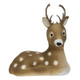 Figurina Decorativa Craciun, Cerb, Sclipici Culoare Sampanie, 26cm, Spuma, Oem