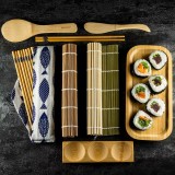 Set pentru preparat sushi, din bambus, 11 elemente, Kinghoff