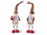 Cumpara ieftin Set 2 figurine Mos Craciun textil multicolor 12x9x49 cm