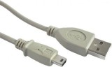 CABLU alimentare si date GEMBIRD, pt. smartphone, USB 2.0 (T) la Mini-USB 2.0 (T), 1.8m, alb, CC-USB2-AM5P-6 (timbru verde 0.08 lei)