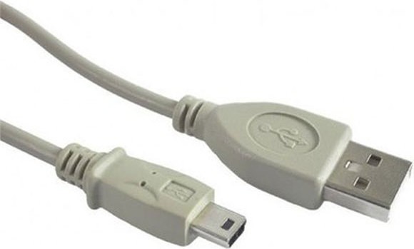CABLU alimentare si date GEMBIRD, pt. smartphone, USB 2.0 (T) la Mini-USB 2.0 (T), 1.8m, alb, CC-USB2-AM5P-6 (timbru verde 0.08 lei)