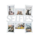 Rama foto 40x45 cm, 6 poze, Alb, ATU-081725, Oem