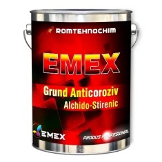 Grund Anticoroziv Alchido-Stirenic "Emex" - Rosu - Bid. 5 Kg