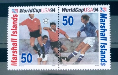Insulele Marshall 1994 fotbal Cupa Mondială USA 1994 serie 2v nestampilata foto