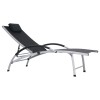 VidaXL Șezlong, negru, aluminiu și textilenă 47792