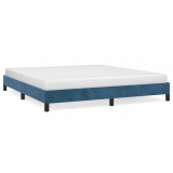 Cadru de pat, albastru &icirc;nchis, 160x200 cm, catifea