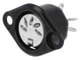 Soclu DIN 5 PIN 180&deg; Lipire Argintat 34V 2A