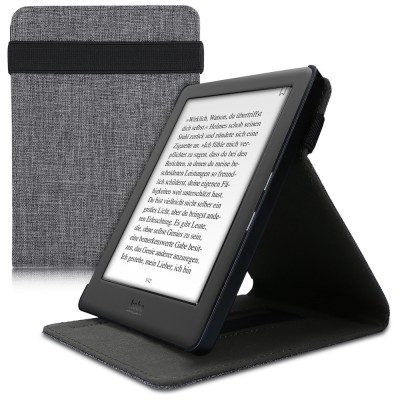 Husa pentru Kobo Glo HD / Touch 2.0, Textil, Gri, 51512.02 foto