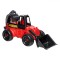 Buldozer Jucărie, Model Mare, Culoare Roșu-Negru, Lungime Brat 88cm, Material Plastic