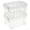 Set Cutii de Depozitare, Model Transparent, Dimensiuni 10.5x8x6.5 cm, 2 Bucăți