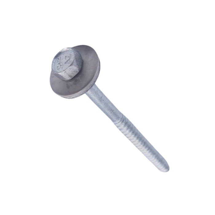 Surub 6.5mm cap hexagonal si piulita EPDM 19mm, otel inoxidabil A2 100 mm